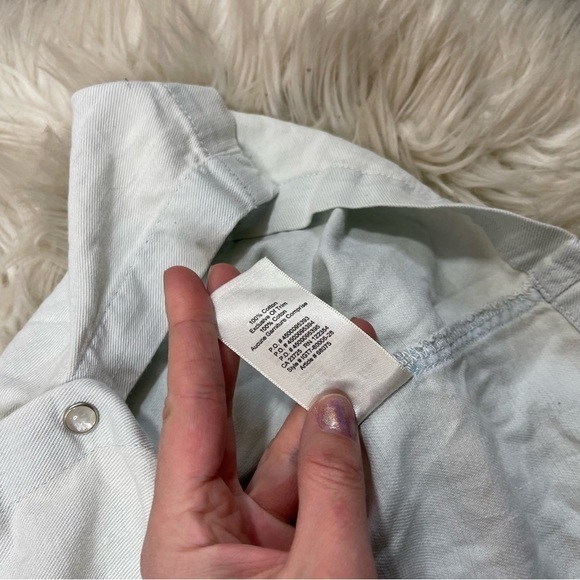 Wilfred Free Aritzia Chambray Pearl Button‎ Up Dress - Picture 5 of 10